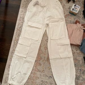 White cargo pants